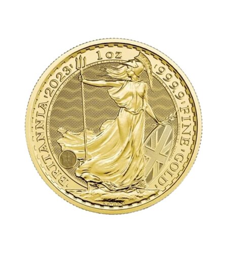 Britannia 1 uncia aranyérme 2023, 999.9
