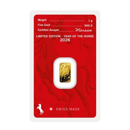 Argor Heraeus Ló éve 1 gramm aranylapka | © Correct Gold