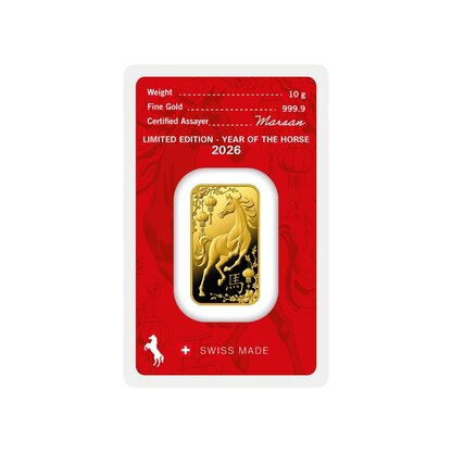 Argor Heraeus Ló éve 10 gramm aranylapka | © Correct Gold